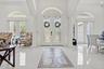 Gorgeous double door entry with custom tile inlay