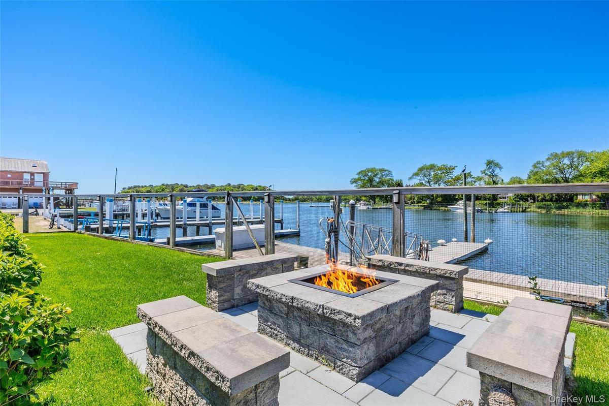 Waterside fire pit
