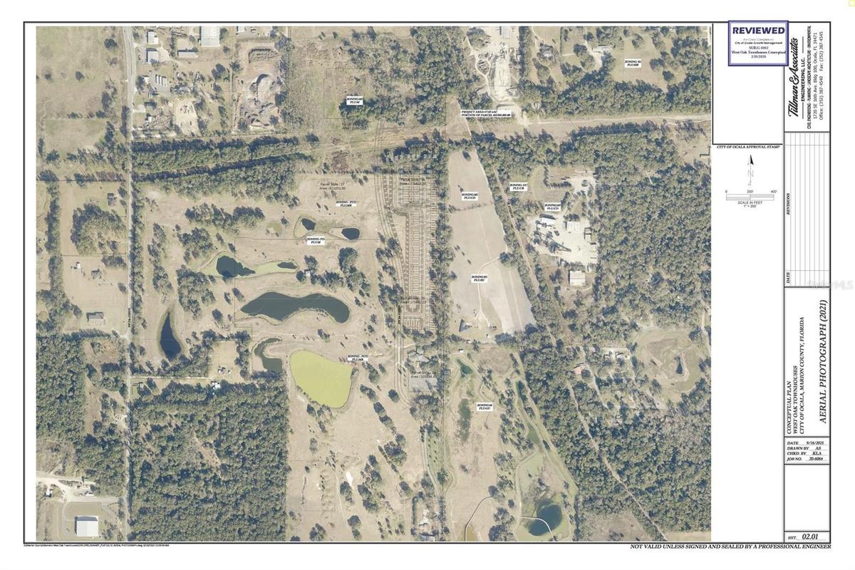 Approved site plan for townhomes