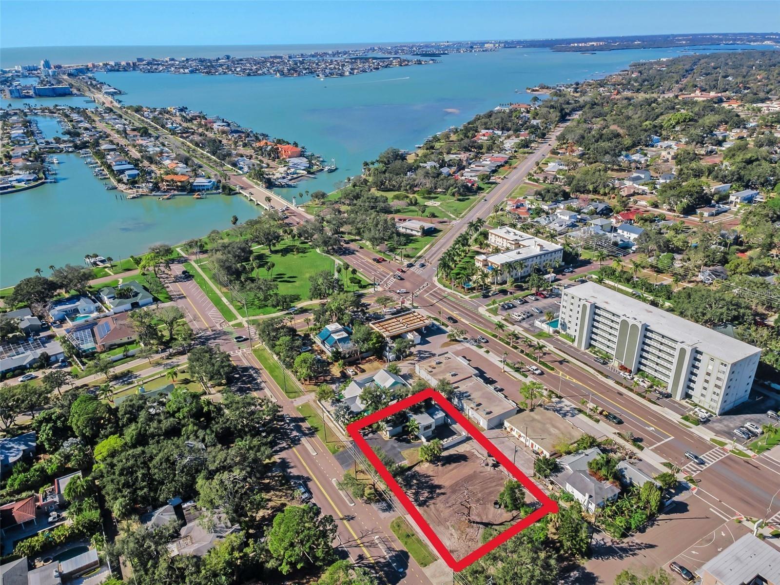 Location of entire project consisting of 3 lots total and existing building