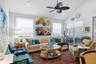 The sliders lead to a fully covered lanai
