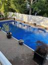 Rectangular in-ground pool with new pool liner, cover, fence, landscaping 5/2026