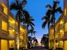 Row of palms and club units leading to the Beach Tower