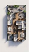 3D Rendering of Upper Floor.