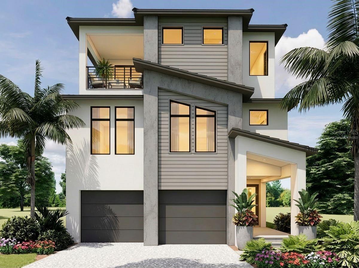 Virtually Staged Front Exterior