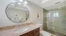 Granite counter, walk-in shower