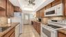 Wood cabinets, new appliances