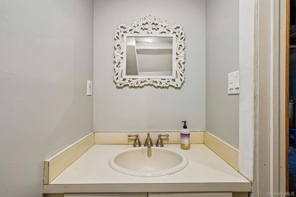 Powder room on lower level