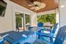 Poolside bar and TV area