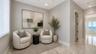 Virtually staged sitting area