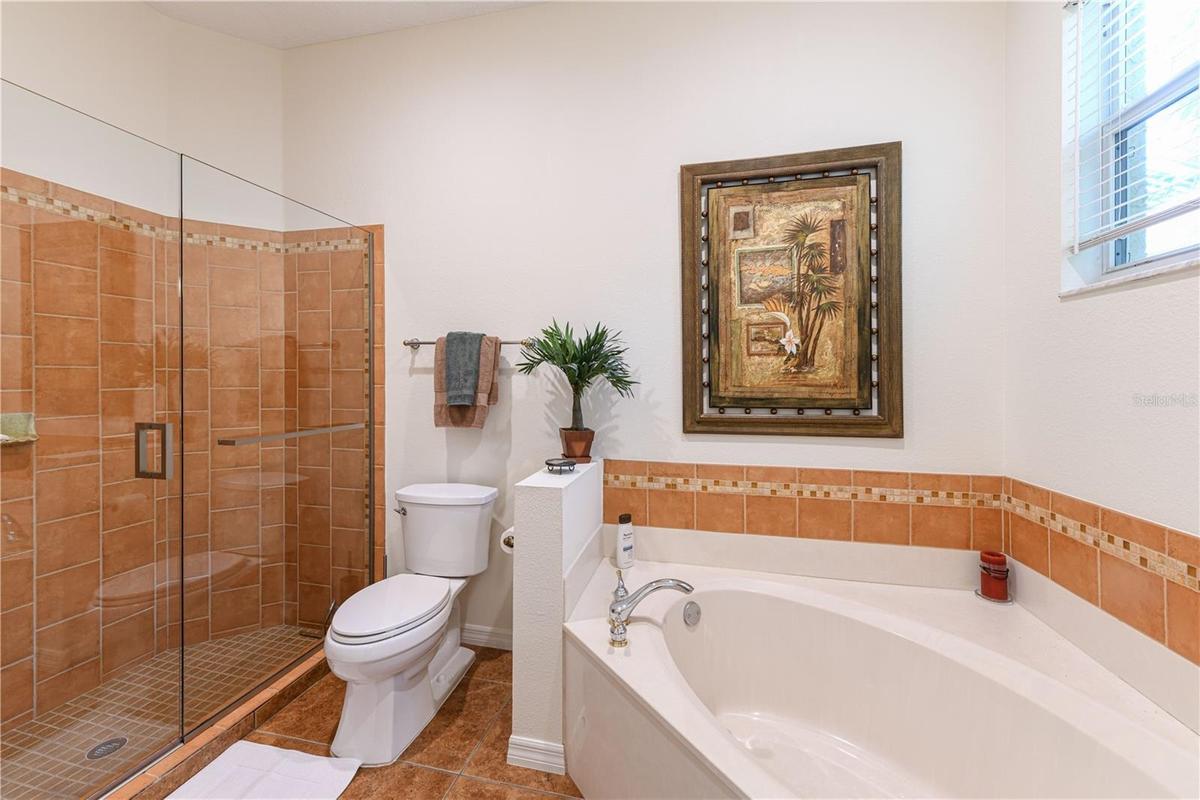 Primary garden tub and shower