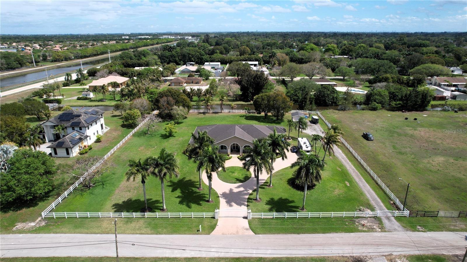 Front of house aerial of property