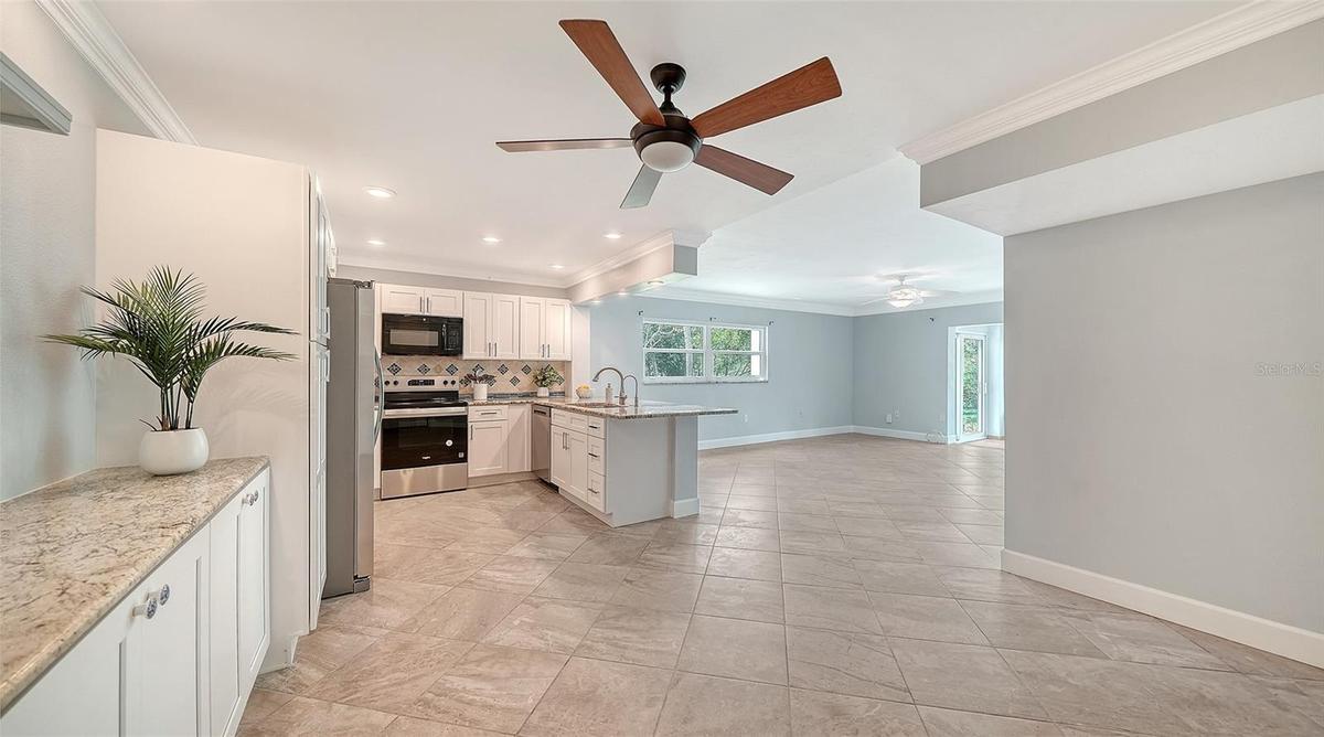 This is a newly remodeled unit with a nice open concept plan