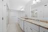 Master bath with dual sinks