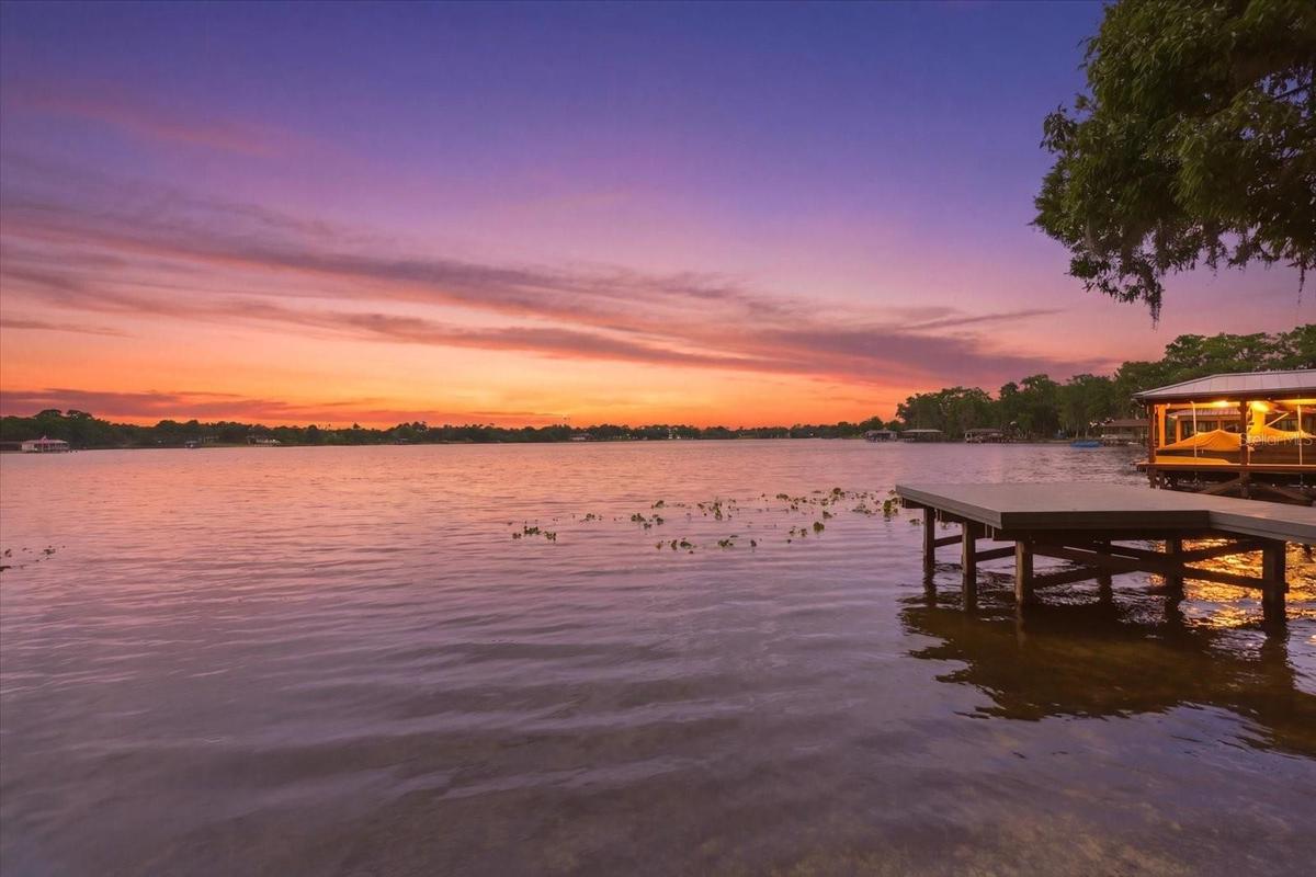 Sunset views from your private dock