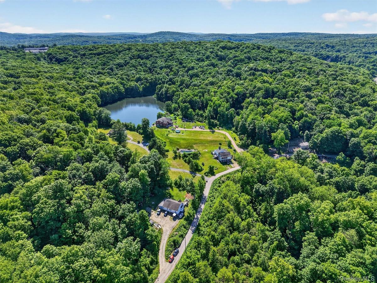 More drone shots of the property.