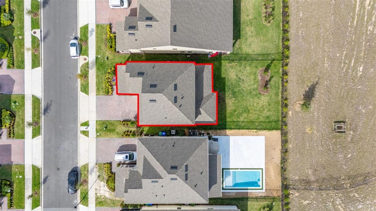 large yard to biuld a future pool