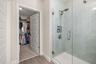 Framless shower Master Suite with huge walk in closet