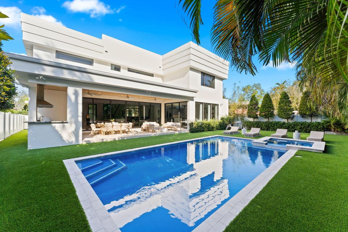 pool and backyard