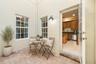 Private patio staged