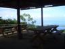 The  main lodge consists of  a living dining and kitchen above the Pacific