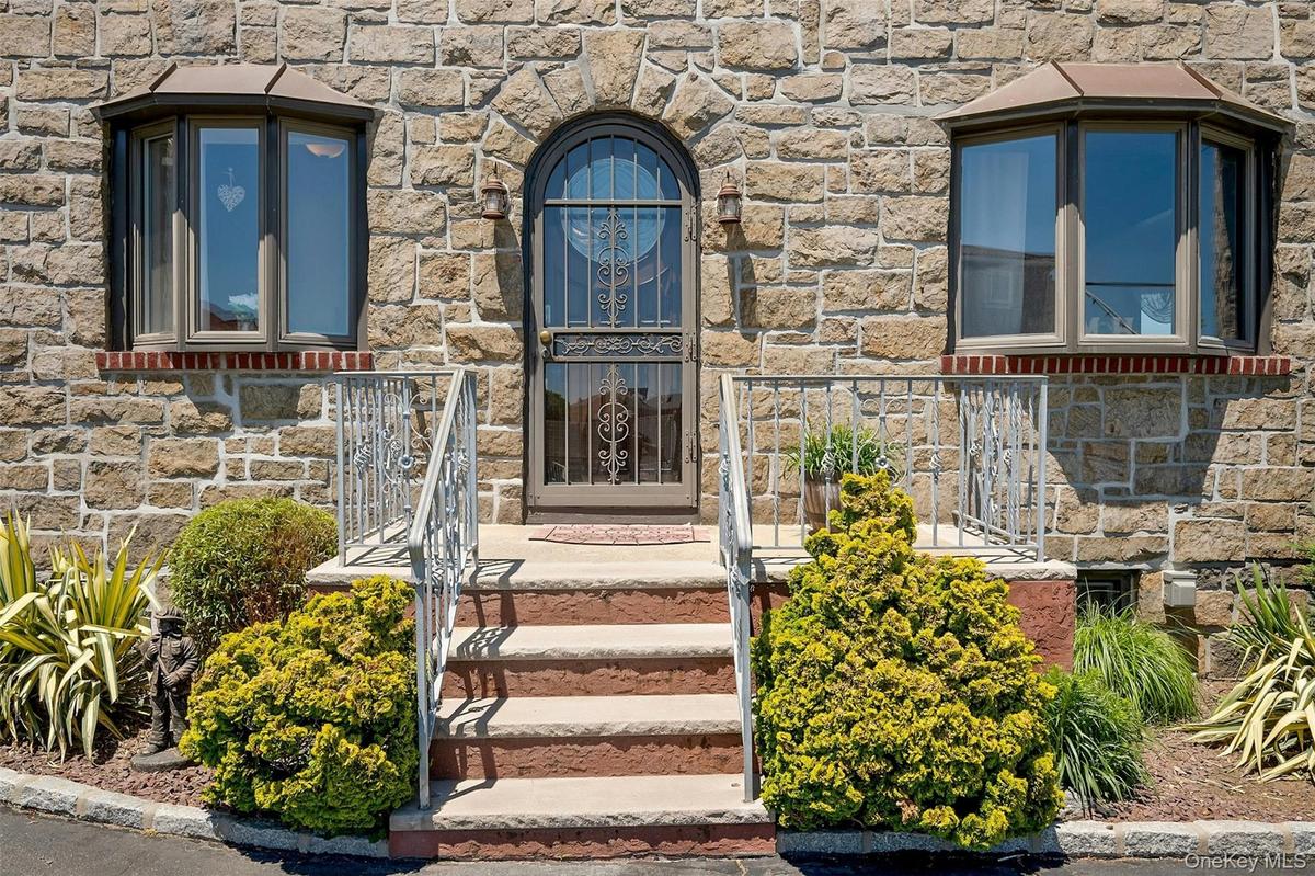 Stately front entrance