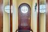 Glass doors to front to impressive front door