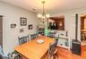 Looking into large eat in kitchen with pass through