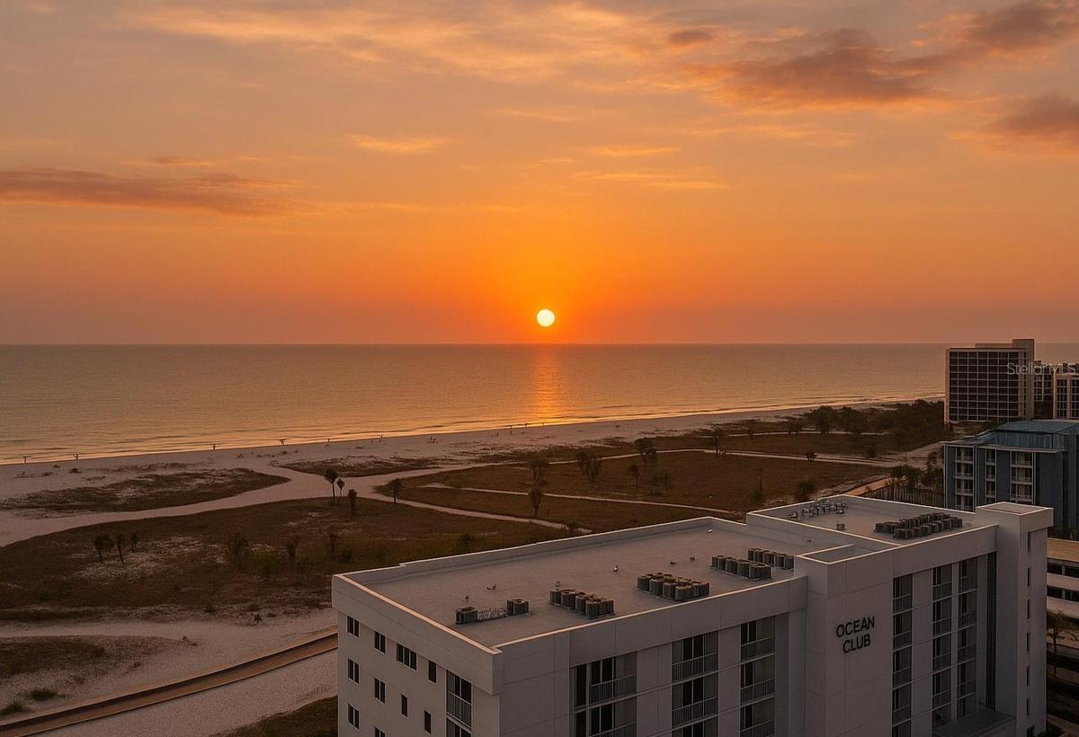 Building exterior and beach view