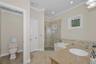 Huge Walk in Shower with new glass door and panel