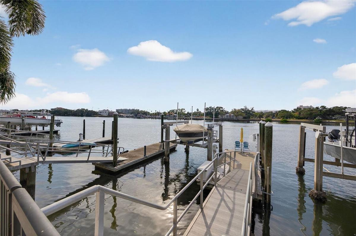 Private deep-water dock with 16,000-lb lift—ideal for effortless boating and waterfront living.