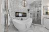 The MTI hydrotherapy tub elevates the primary bath with therapeutic, resort-style comfort.