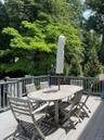 Generous sized deck overlooking private yard