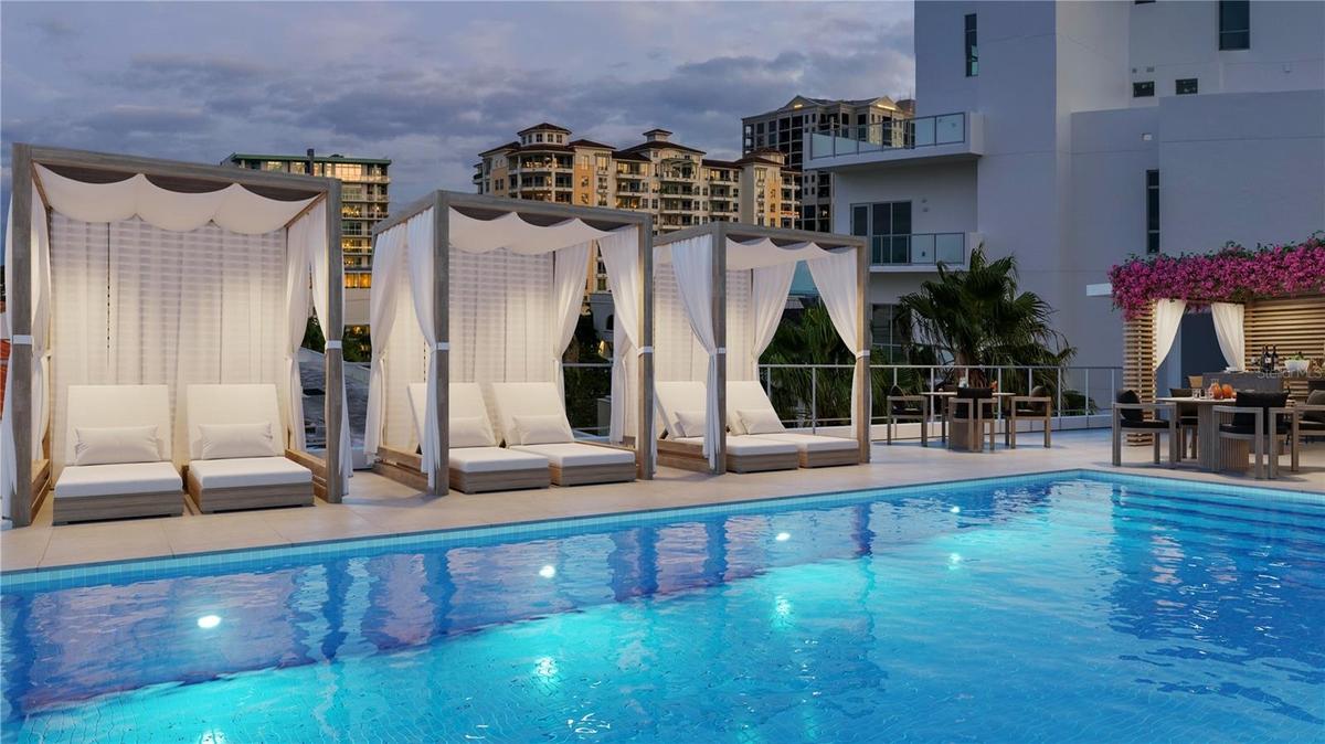 Pool and Cabanas