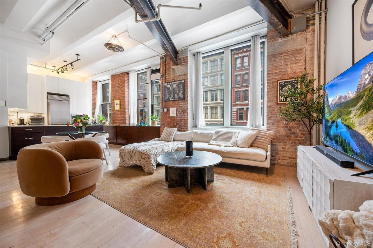 Open-concept living & dining area