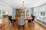 This dining room also has a built-in window seat overlooking the rear yard.