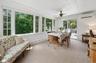 The family room overlooks the backyard and is super sunny.