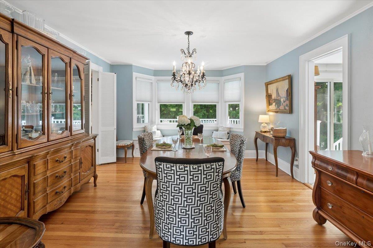 The dining room easily seats 10-12 guests.