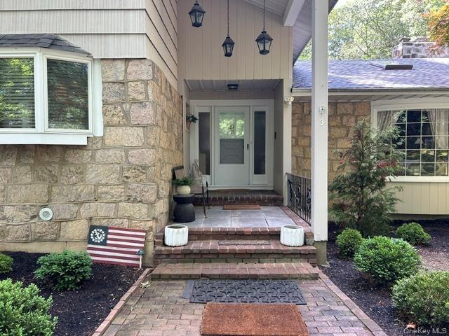 A covered portico welcomes you to 3 Fox Lane