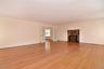 Living room with French doors to dining room.