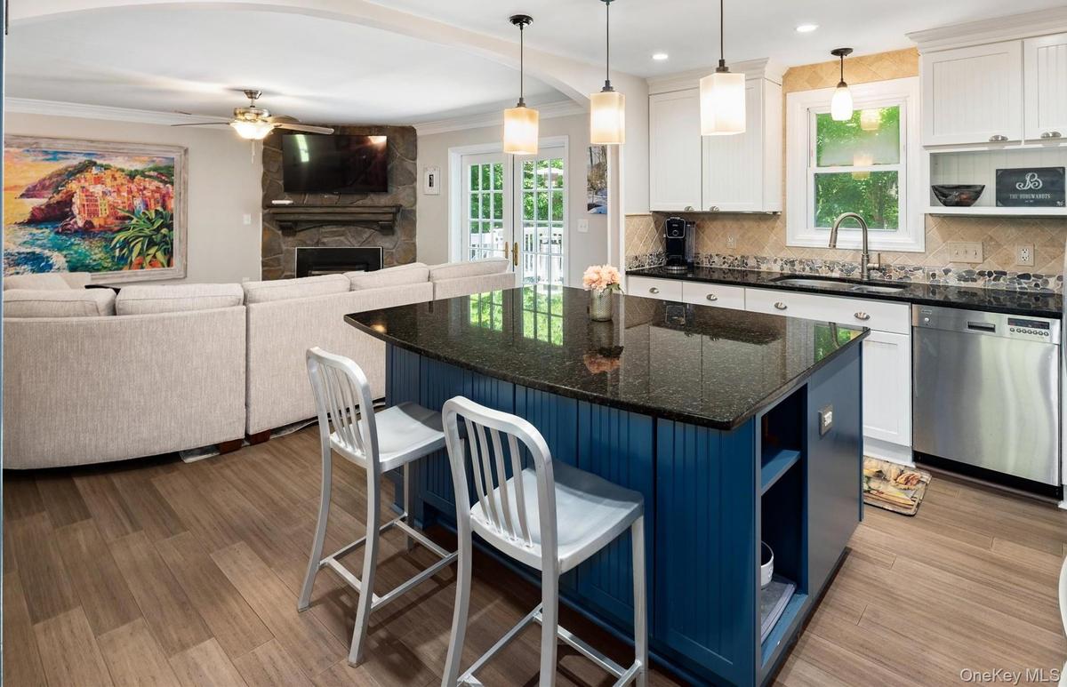Kitchen with View of Living Room