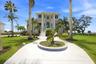 View from guest house to the main house on Sarasota Bay