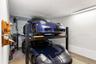 One car garage with rack