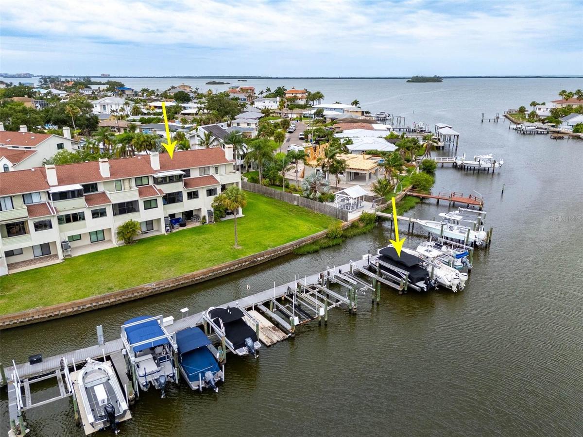Look at how close your unit is to the dock and how close you are to the open water of St Josephs Sound and the Gulf beyond!