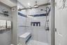 Shower in main floor full bathroom.