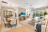 Virtually staged living room/ dinette