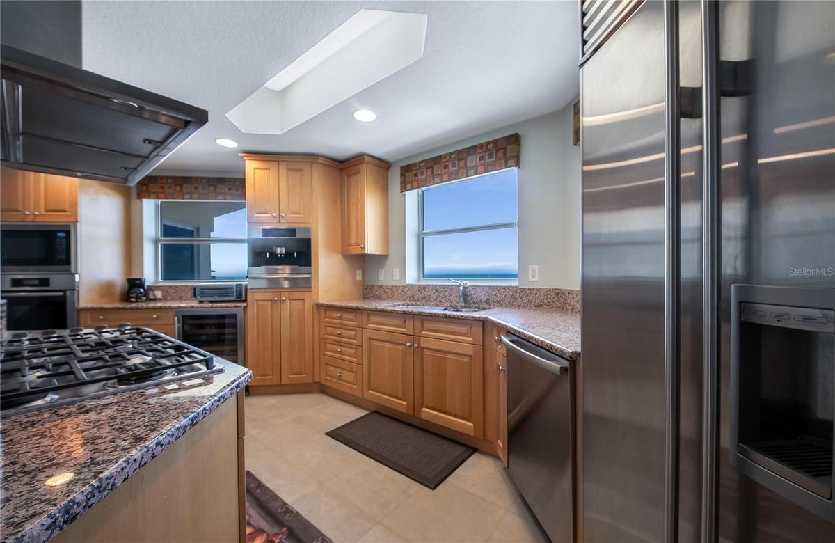 Modern Kitchen With Beach Views