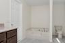 Primary bathroom with soaking tub