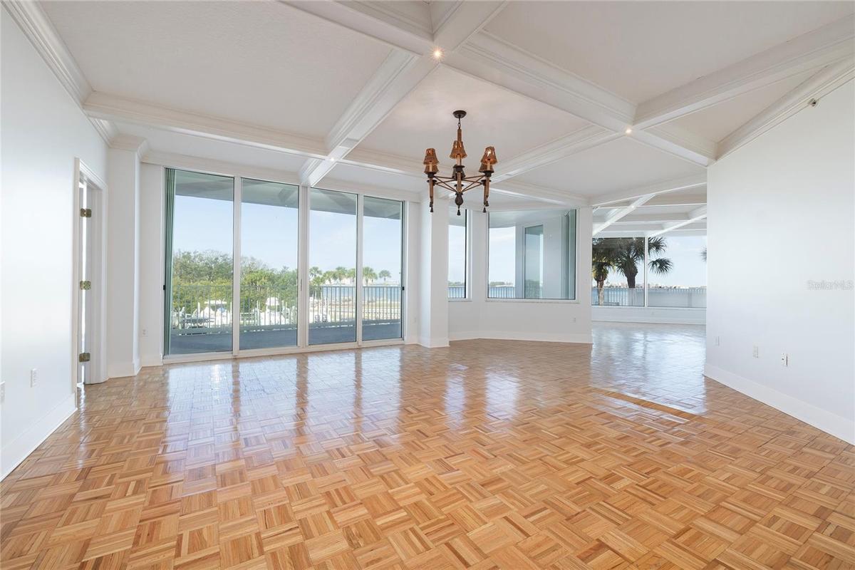 Living Room with stunning water views!