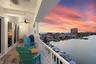 Balcony view from your 6th floor home with west sunsets views of Gulf of Mexico and direct north view of Boca CIEGA Bay